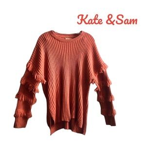 Kate & Sam Knit Long Sleeve Sweater Size Lg